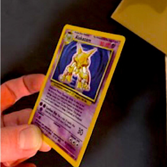 1999 Pokemon TCG Base Set Unlimited #1 Alakazam Holographic WOTC EXCELLENT